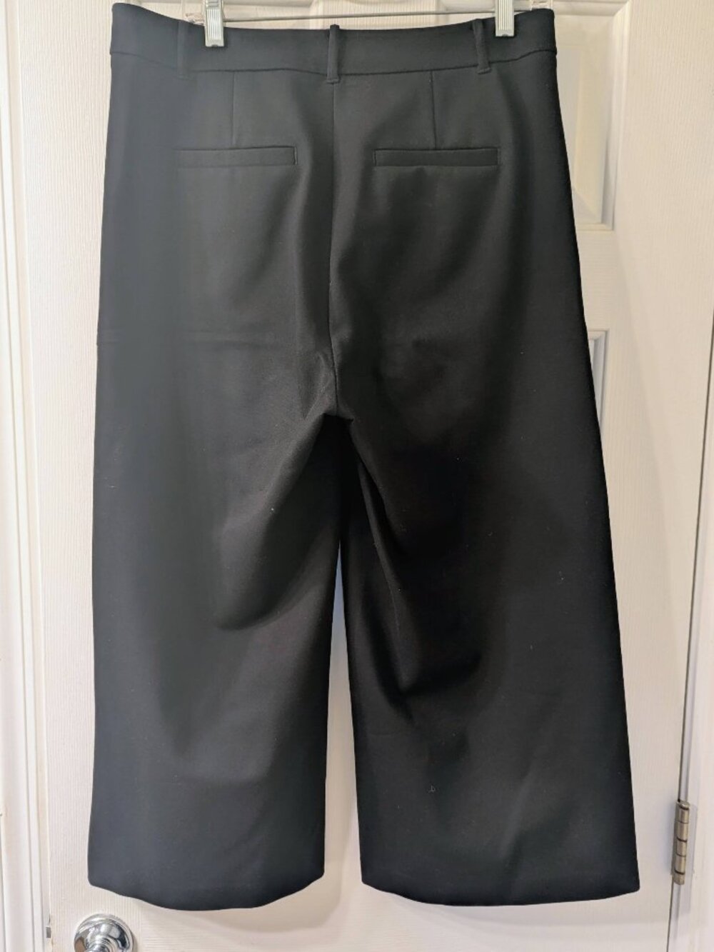 Boden Black Wide Leg Crop Culotte Trousers Pants - Size 10 - Picture 4 of 5